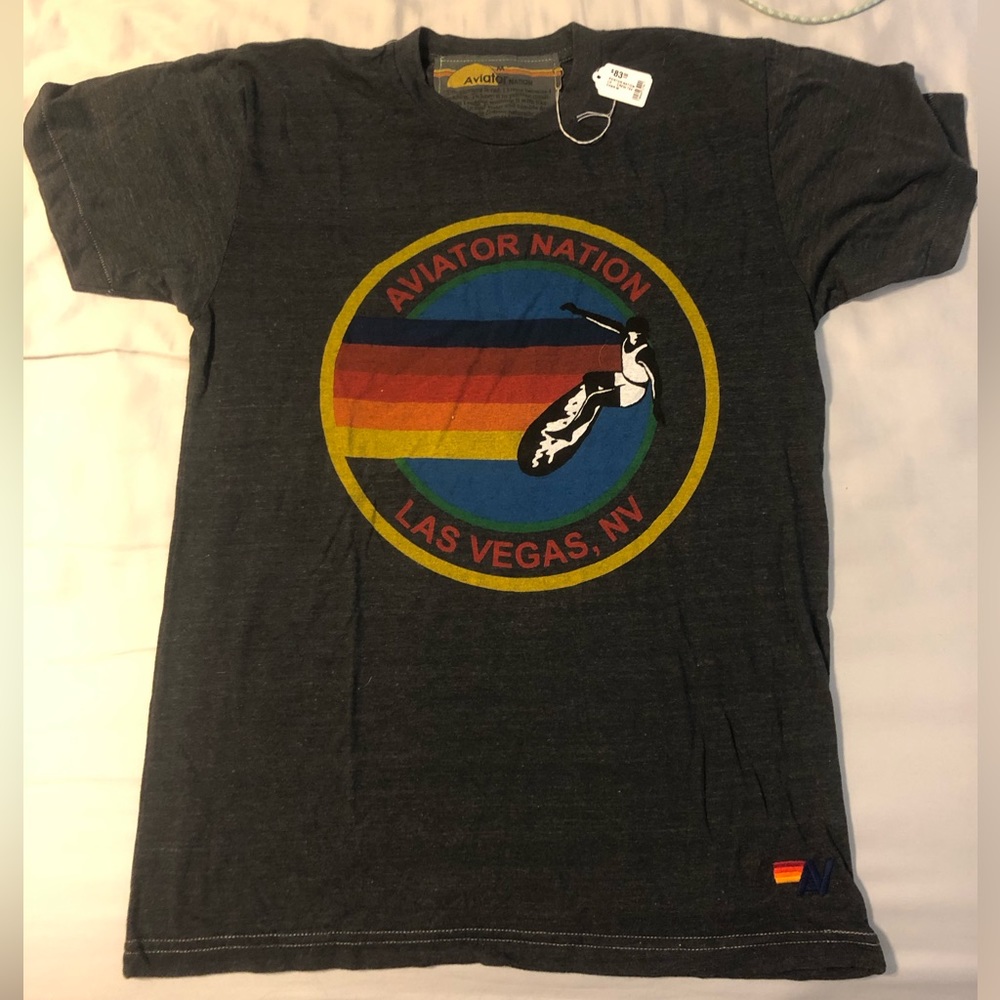 Brand New - Aviator Nation LV Crew Tee Char M